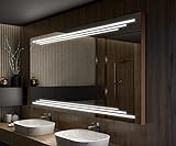 Artforma Badspiegel 120x80 cm mit LED Beleuchtung - Wählen Sie Zubehör - Individuell Nach Maß - Beleuchtet…