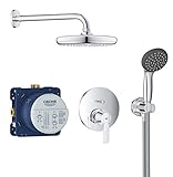 GROHE Get - Duschsystem Unterputz mit Vitalio Start 210 (inkl. Handbrause, Kopfbrause, Einhandbatterie…
