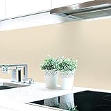 Küchenrückwand Gelbtöne Unifarben Premium Hart-PVC 0,4 mm selbstklebend, Größe:120 x 60 cm, Ral-Farben:Perlweiß…