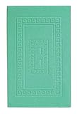 Casatessile Torino, Badezimmerteppich aus Frottee 60x90 cm. - Verde Acqua - BLAUGRÜN