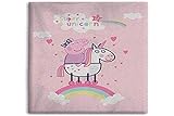 Peppa Pig Fleece-Decke Einhorn Mädchen 100 x 140 cm rosa, 981083, Baby