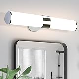 Homefire LED Spiegelleuchte Bad Spiegellampe - 8W Badleuchte Wand 40CM Chrom Wandlampe Badezimmer Wasserdicht…