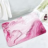 MitoVilla Badezimmerteppich, modern, abstrakt, rutschfest, saugfähig, waschbar, Teppich-Fußmatten für…