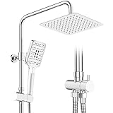 Rainsworth Duschsystem ohne Armatur Chrom - 20 * 20cm Quadratisch Regendusch Dusche Set, Duschgarnitur…