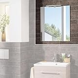 FACKELMANN Spiegel/Wandspiegel mit Befestigung/Maße (B x H x T): ca. 70 x 60 x 2 cm/hochwertiger Badspiegel/hoch…