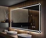 Artforma Badspiegel 150x80 cm mit LED Beleuchtung - Wählen Sie Zubehör - Individuell Nach Maß - Beleuchtet…