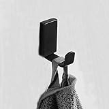 Leekayer Handtuchhaken für Badezimmer, Schwarz Wandhalterung Einschrauben Badezimmer Haken Zum Bohren…