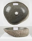 30 cm ovales Naturstein Waschbecken in grau von WOHNFREUDEN - Mit Unikat Auswahl
