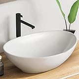 VMbathrooms Premium Waschbecken Oval mit Lotus-Effekt | Aufsatzwaschbecken für das Badezimmer und Gäste-WC…