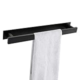 Handtuchhalter aus Edelstahl, WJUAN 40cm Habdtuchhalterung Schwarz Matt, Handtuchstange Ohne Bohren,…