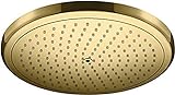 hansgrohe wassersparender Duschkopf Croma 280, Kopfbrause/Regendusche rund, 1 Strahlart, Polished Gold…