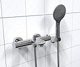EISL CLT023ACR CLAUDIO Thermostat Badewannenarmatur inkl. Handbrause und Halter, Wasserhahn für die…