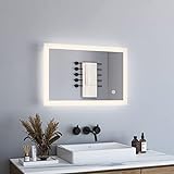 BD-Baode Badspiegel mit Beleuchtung, 40x60cm LED Badspiegel Lichtspiegel WandSchalter,Badezimmerspiegel…