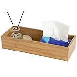 Natürliches Bambus-Badtablett – Holzkorb für WC-Tanktop und Theke – Heimdekoration Holzbox für Toilettenpapieraufbewahrung…