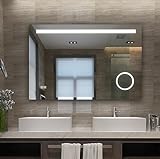 Lisa Badspiegel 70x100cm mit Beleuchtung LED Badezimmer Wandspiegel kaltweiß Lichtspiegel mit 3-Fach…