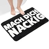 Winter Shore 'Mach Dich Nackig' Badematte - Weiche Mikrofaser Bath Mat - Flockig & Rutschfest mit Witzigem…