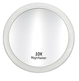 Bad-Schrank Spiegel Kosmetex Zusatzspiegel mit 3 Saugnäpfen und 10-fach Vergrößerung. Ø 10 cm