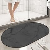 TOKLYUIE Stein-Badematte, 50 x 80 cm, schnell trocknende Badezimmermatten, super saugfähige Bodenmatte,…