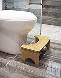 Bambus Toilettenhocker für Erwachsene, 6,5 Zoll Kothocker, Badezimmer WC Kothocker mit Antirutschmatte…