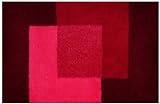 Spirella 10.16898 WC-Vorleger ohne Ausschnitt Crossover 55 x 65 cm, rot