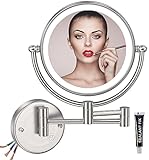 REVKODOR Make-up-Spiegel,Schminkspiegel mit Licht Wand,Badspiegel mit 1X/ 10X Vergrößerung,Touchscreen-Dimmung,…