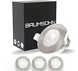 Baumsohn® LED Spots Badezimmer flach 230v 5 Watt Bad - 3er Set LED Spots 230v flach weiß - LED Spots…