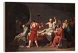 Posterlounge Tod des Sokrates Holzbild von Jacques-Louis David Wandbilder für jeden Raum 30 x 20 cm Malerei Wanddeko