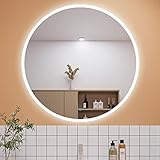 Aica Sanitär LED Badspiegel RUND Rund 100cm Touch Anti-Beschlag Wandspiegel Runder Spiegel Kaltweiß…