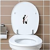Deko Aufkleber WC Deckel Toilettendeckel Bad Badezimmer Klo Funsticker Toilettensitz Klodeckel lustiger…
