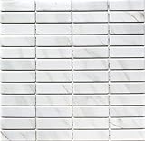 Mosaik Fliese Keramik Stäbchen Steinoptik weiß Fliesenspiegel Küche MOS24-STSO01_f | 10 Mosaikmatten