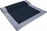 LIFE Baumwolle, waschbar Teppich, für Badezimmer und Küche, rutschfest (50 x 80 cm, blau)