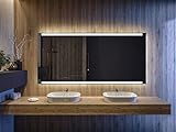 Artforma Badspiegel 110x60cm mit LED Beleuchtung - Wählen Sie Zubehör - Individuell Nach Maß - Beleuchtet…