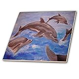 3dRose ct_46722_1 Delphin Splash-Tier, blau, niedlich, Delphin, Delfine, Fisch, Säugetiere, Keramik,…