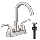 Fransiton Bathroom Sink Faucet with Pop Up Drain and 60cm 2 Handle 3 Holes Faucet Supply Lines 360 Degree…