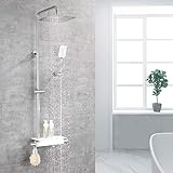 ubeegol Duschsystem Regendusche  mit Thermostat Duschset Duscharmatur mit Ablage Dusch Set inkl. Überkopfbrause…