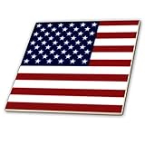 3dRose CT 37607 _ 1 USA American Flag-Ceramic Fliesen, 4-Zoll