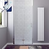 AQUABATOS® Duschtür Faltbar 90 x 195 cm Nischentür Falttür Duschabtrennung Duschwand Glas aus 6mm Sicherheitsglas…