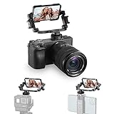 ULANZI Select PT-14 Universal Kamera Vlog Flip Spiegel, Verstellbarer Winkel Doppel 360° Drehbar Kaltschuh Faltbares Design Leicht für Sony a6400 a6500 a6600 Canon g7x markiii Gopro Hero 5 6 7 8 9