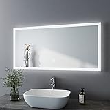 Bath-Mann LED Badspiegel 120x60cm mit Beleuchtung kaltweiß Badezimmerspiegel Spiegel mit Touch Lichtschalter…