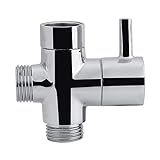 Raguso 3 Wege Umschaltventil Dreiwegehahn Dusche Bidet Sprayer Wasseradapter Chrom Farbe Badezimmer…