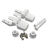 LASCO 14-1039 Weißes Kunststoff-WC-Sitz-Scharnier mit Schrauben und Muttern, Top Festziehen, passend…