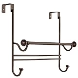Interdesign York – over-the-shower-door 3 Handtuch Rack – Weiß/Chrom – 12,1 x 45,1 x 57,1 cm