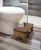 AkoaDa WC-Hocker, Bambus-WC-Hocker, Badezimmer-WC-Hocker, 35 Grad robuster C-förmiger Hocker, Badezimmer-Zubehör,…