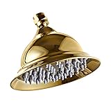 Ownace Regenduschkopf für Badezimmer, Messing, klassischer Stil, traditioneller Stil, 15,2 cm, Titan-Gold