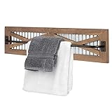 Crutello Rustikaler Handtuchhalter mit verzinkter Rückseite für Badezimmer, 61 x 15,2 cm, Wandmontage,…