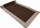 LIFE Teppich aus Baumwolle, waschbar, für Bad und Küche, rutschfest (60 x 180 cm, Braun)
