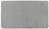 WENKO Badteppich Belize Light Grey - Badematte, sicher, flauschig, fusselfrei, Polyester, 55 x 65 cm,…