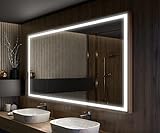 FORAM Badspiegel 80x60 cm mit LED Beleuchtung und Abdeckung- Wählen Sie Zubehör - Individuell Nach Maß…