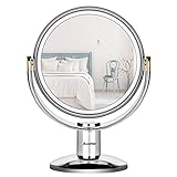 Auxmir Kosmetikspiegel Makeup Spiegel mit 1X/ 10X Vergrößerung, Doppelseitig & 360° Schwenkbar Tischspiegel…