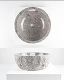 40 cm Marmor Waschbecken in grau von WOHNFREUDEN - Mit Unikat Auswahl